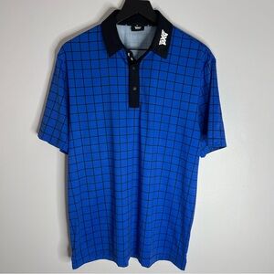 PXG Golf Performance Polo Shirt Mens Small Blue